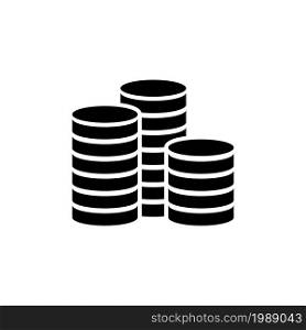 Stacks of Golden Coins, Money Finance. Flat Vector Icon illustration. Simple black symbol on white background. Stacks of Golden Coins, Money Finance sign design template for web and mobile UI element. Stacks of Golden Coins, Money Finance. Flat Vector Icon illustration. Simple black symbol on white background. Stacks of Golden Coins, Money Finance sign design template for web and mobile UI element.