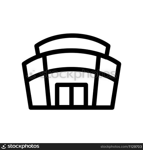 Stadium icon vector. A thin line sign. Isolated contour symbol illustration. Stadium icon vector. Isolated contour symbol illustration