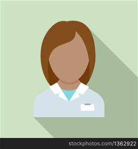Staff nurse icon. Flat illustration of staff nurse vector icon for web design. Staff nurse icon, flat style