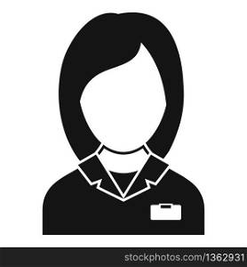 Staff nurse icon. Simple illustration of staff nurse vector icon for web design isolated on white background. Staff nurse icon, simple style