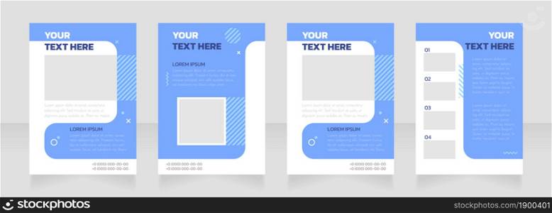 Staff recruitment blank brochure layout design. Service info. Vertical poster template set with empty copy space for text. Premade corporate reports collection. Editable flyer paper pages. Staff recruitment blank brochure layout design