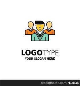Staff, Security, Friend zone, Gang Business Logo Template. Flat Color