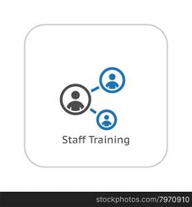 Staff Training Icon. Business Concept. Flat Design. Isolated Illustration.