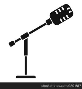 Stage director microphone icon. Simple illustration of stage director microphone vector icon for web design isolated on white background. Stage director microphone icon, simple style