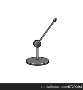 stage microphone stand cartoon. speech radio, speak voice, entertainment technology stage microphone stand sign. isolated symbol vector illustration. stage microphone stand cartoon vector illustration