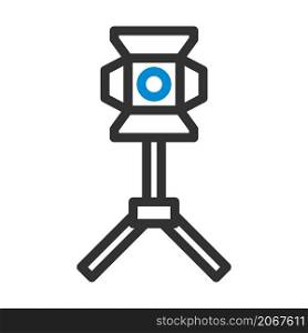 Stage Projector Icon. Editable Bold Outline With Color Fill Design. Vector Illustration.