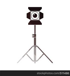 Stage projector icon. Flat color design. Vector illustration.