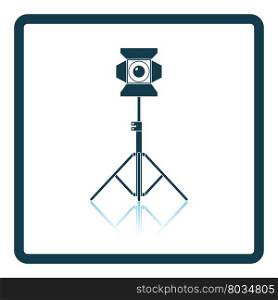 Stage projector icon. Shadow reflection design. Vector illustration.