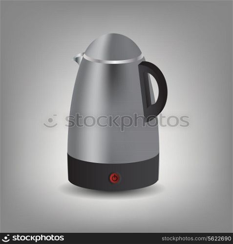 Stainless steel electric kettle icon vector illustration
