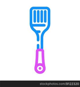 stainless steel spatula kitchen cookware color icon vector. stainless steel spatula kitchen cookware sign. isolated symbol illustration. stainless steel spatula kitchen cookware color icon vector illustration