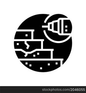 stair refinishing glyph icon vector. stair refinishing sign. isolated contour symbol black illustration. stair refinishing glyph icon vector illustration