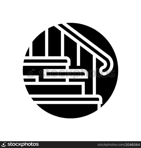 stair restoration glyph icon vector. stair restoration sign. isolated contour symbol black illustration. stair restoration glyph icon vector illustration