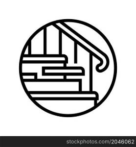 stair restoration line icon vector. stair restoration sign. isolated contour symbol black illustration. stair restoration line icon vector illustration