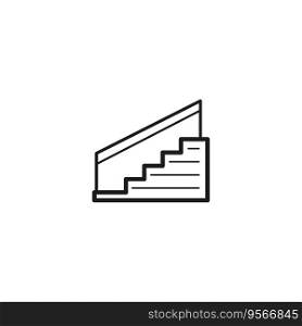 Stairs and railing icon. Vector illustration. EPS 10. Stock image.. Stairs and railing icon. Vector illustration. EPS 10.