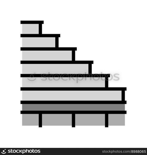 stairs building structure color icon vector. stairs building structure sign. isolated symbol illustration. stairs building structure color icon vector illustration