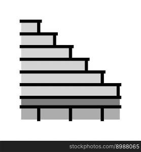 stairs building structure color icon vector. stairs building structure sign. isolated symbol illustration. stairs building structure color icon vector illustration