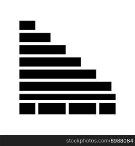 stairs building structure glyph icon vector. stairs building structure sign. isolated symbol illustration. stairs building structure glyph icon vector illustration