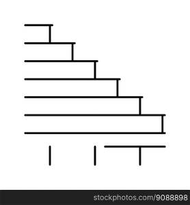 stairs building structure line icon vector. stairs building structure sign. isolated contour symbol black illustration. stairs building structure line icon vector illustration