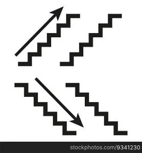 Stairs icon set. Vector illustration. Stock picture. EPS 10.. Stairs icon set. Vector illustration. Stock picture.