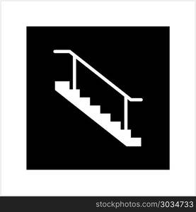 Stairs Icon, Web Design Vector Art Illustration. Stairs Icon, Web Design