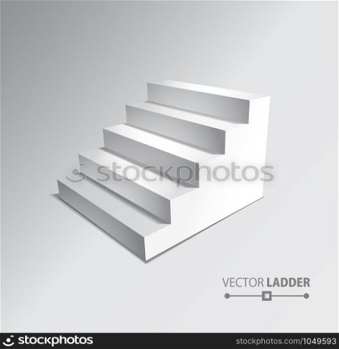 Stairs isolated on grey background. Steps. Vector illustration. Stairs isolated on grey background. Steps.