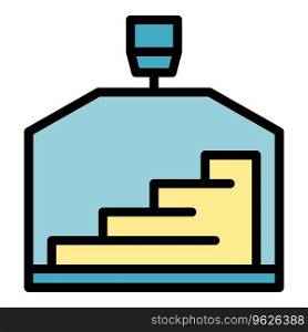 Stairs repair icon outline vector. Home diy. Work tool color flat. Stairs repair icon vector flat