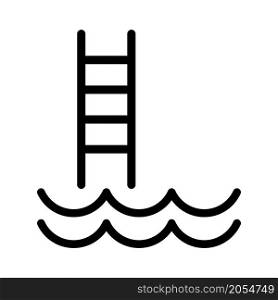 Stairs to the pool. Swimming ladder. Simple design. Flat art. Silhouette effect. Vector illustration. Stock image. EPS 10.. Stairs to the pool. Swimming ladder. Simple design. Flat art. Silhouette effect. Vector illustration. Stock image.