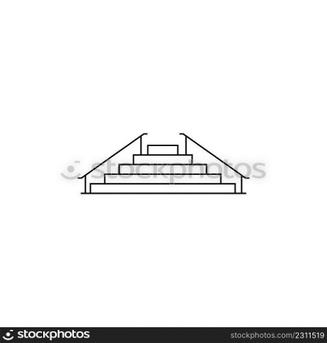 Stairs vector icon,illustration design template.