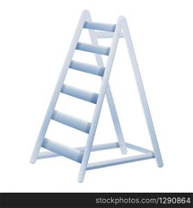 Stairway ladder icon. Cartoon of stairway ladder vector icon for web design isolated on white background. Stairway ladder icon, cartoon style