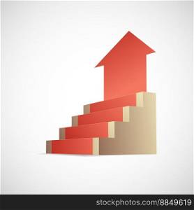 Stairway to success infographic vector image