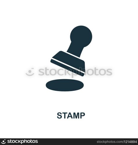 Stamp creative icon. Simple element illustration. Stamp concept symbol design from personal finance collection. Can be used for mobile and web design, apps, software, print.. Stamp icon. Line style icon design from personal finance icon collection. UI. Pictogram of stamp icon. Ready to use in web design, apps, software, print.