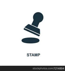 Stamp creative icon. Simple element illustration. Stamp concept symbol design from personal finance collection. Can be used for mobile and web design, apps, software, print.. Stamp icon. Line style icon design from personal finance icon collection. UI. Pictogram of stamp icon. Ready to use in web design, apps, software, print.