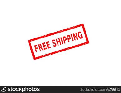 stamp free shipping vector on white background