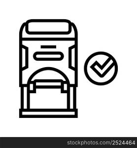 stamp quality line icon vector. stamp quality sign. isolated contour symbol black illustration. stamp quality line icon vector illustration