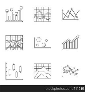 Stand icons set. Outline set of 9 stand vector icons for web isolated on white background. Stand icons set, outline style