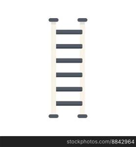 Stand ladder icon flat vector. Step construction. Wooden metal isolated. Stand ladder icon flat vector. Step construction