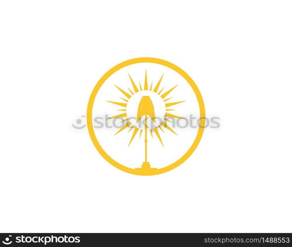 stand lamp indoor lightning logo vector