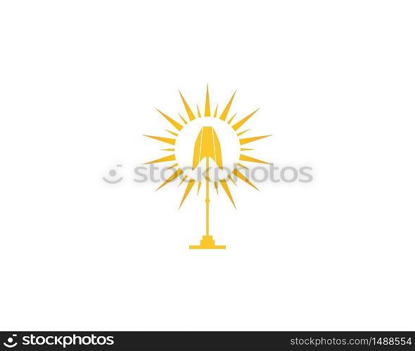 stand lamp indoor lightning logo vector