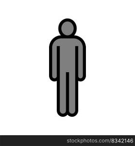stand man people color icon vector. stand man people sign. isolated symbol illustration. stand man people color icon vector illustration