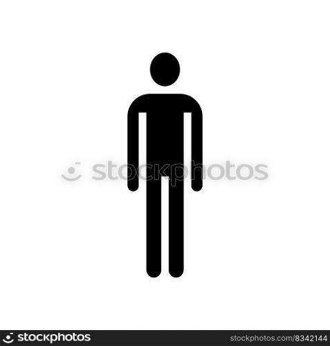 stand man people glyph icon vector. stand man people sign. isolated symbol illustration. stand man people glyph icon vector illustration