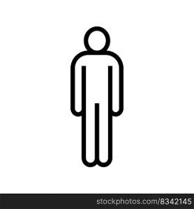 stand man people line icon vector. stand man people sign. isolated contour symbol black illustration. stand man people line icon vector illustration