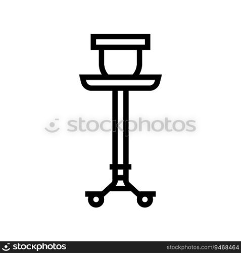 stand parrot bird line icon vector. stand parrot bird sign. isolated contour symbol black illustration. stand parrot bird line icon vector illustration