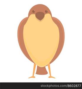 Stand sparrow icon cartoon vector. Bird animal. Sitting branch. Stand sparrow icon cartoon vector. Bird animal