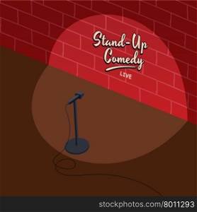 stand up comedy isometric block cartoon. stand up comedy isometric block cartoon theme vector illustration