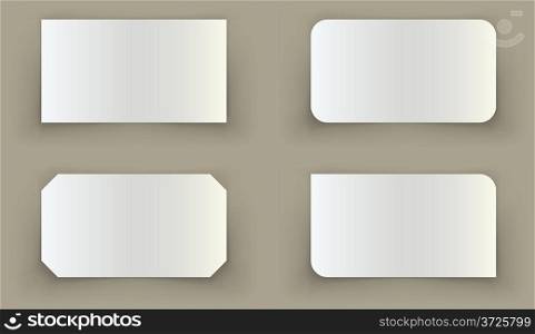 Standard business card shadow curled edges illusion template. Easy to change background color.
