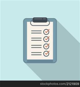 Standard clipboard icon flat vector. Policy quality. Compliance regulatory. Standard clipboard icon flat vector. Policy quality
