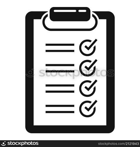 Standard clipboard icon simple vector. Policy quality. Compliance regulatory. Standard clipboard icon simple vector. Policy quality