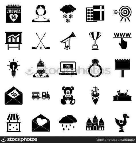 Standard icons set. Simple set of 25 standard vector icons for web isolated on white background. Standard icons set, simple style