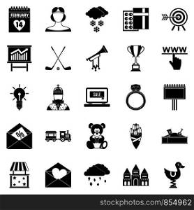 Standard icons set. Simple set of 25 standard vector icons for web isolated on white background. Standard icons set, simple style