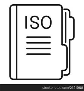 Standard iso mail icon outline vector. Policy quality. Compliance business. Standard iso mail icon outline vector. Policy quality